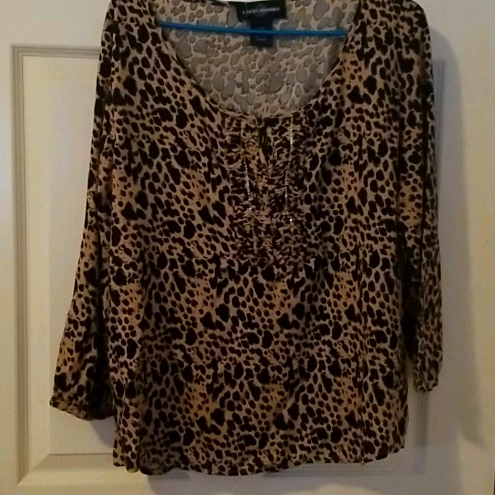 Vintage leopard print blouse